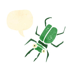 retro cartoon giant beetle