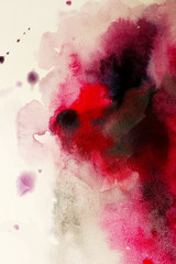 Fototapeta premium Watercolor texture on paper close-up