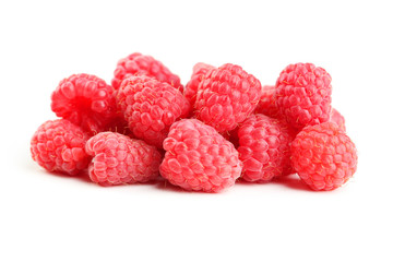 Red raspberry isolated on a white