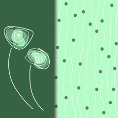 Karte:  Blumen - Vektor Grafik