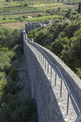 Part of the great defensive wall at Ston in Dalmatia, Croatia