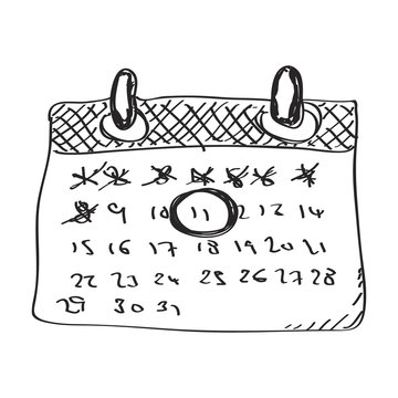 Simple doodle of a calendar
