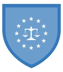 Justice européenne dans un blason