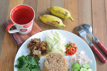 fried rice with shrimp paste