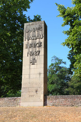 Fototapeta na wymiar Mainz, das Denkmal für das 1. Nassaueische Infanterieregiment Nr. 87 auf dem Winmühlenberg (Juli 2015)