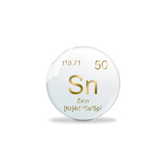 Periodensystem Kugel - 50 Zinn