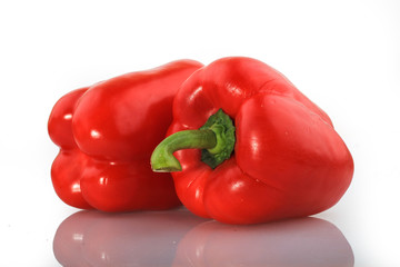 Red Paprika on white Background