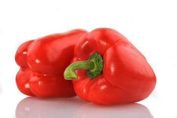 Red Paprika on white Background