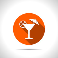 Icon of martini glass, vector illustration