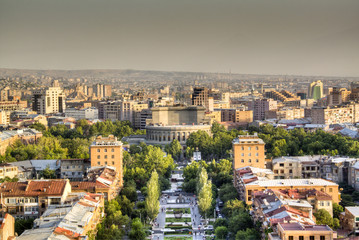 View over the city of Yerevan, Armenia
 - obrazy, fototapety, plakaty