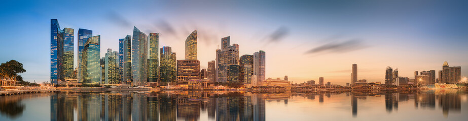 Singapore Skyline and view of Marina Bay - obrazy, fototapety, plakaty