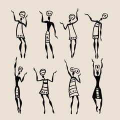 African silhouette set.