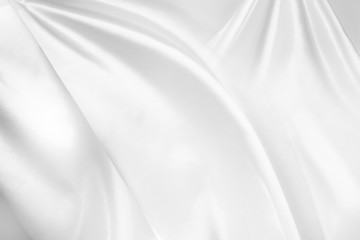 Fototapeta na wymiar White silk material texture background