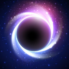 Beautiful eclipse in a distant galaxy. Vector background