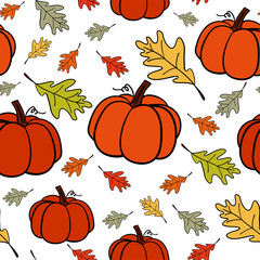 Seamless vector pattern of Thanksgiving 