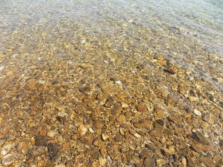 Crystal clear water in sea