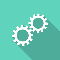gear flat design modern icon