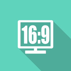 16 9 display flat design modern icon
