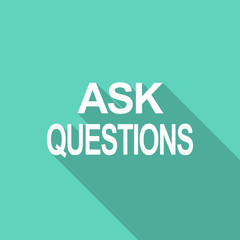 ask questions flat design modern icon