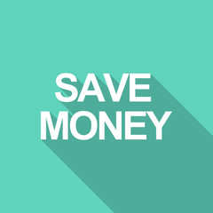 save money flat design modern icon
