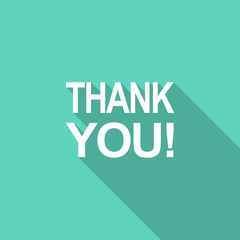 thank you flat design modern icon