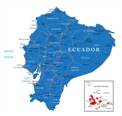 Fototapeta na wymiar Ecuador map