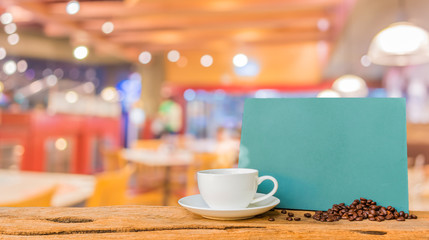 Coffee shop blur background with bokeh image.