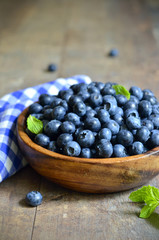 Ripe organic blueberry.