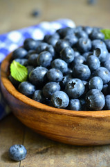 Ripe organic blueberry.