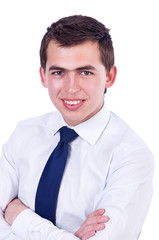 Elegant young man isolated on white