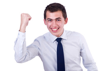 Elegant young man isolated on white