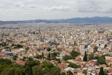 Fototapeta na wymiar View on Athens from Acropolis