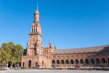 Fototapeta premium Tower of the Plaza de Espana in Seville