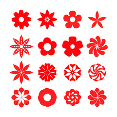 set of flower icons