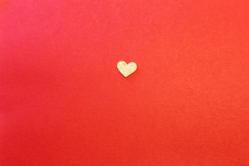 heart on red background, patchwork