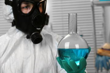 Chemist working in drug laboratory