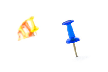 Heading the line, blue pin on front