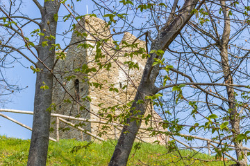 historic feeling comes out of Ruins of medieval fortress