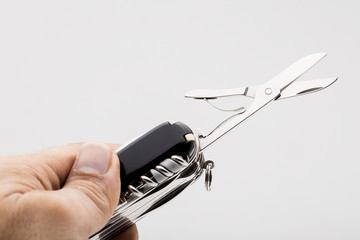 Knife multi-tool, isolated on white background