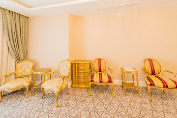 Room interior with modern furniture