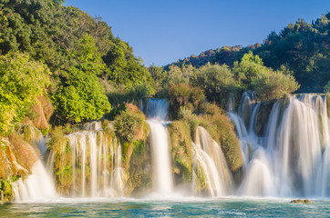 Panele Szklane  Wodospady rzeki Krka, Dalmacja, Chorwacja
