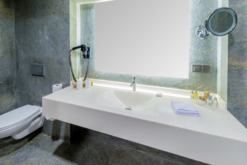 Modern elegant sink in bathroom