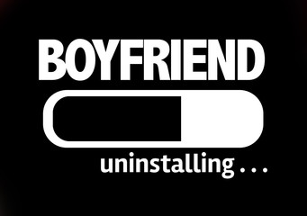 Progress Bar Uninstalling with the text: Boyfriend