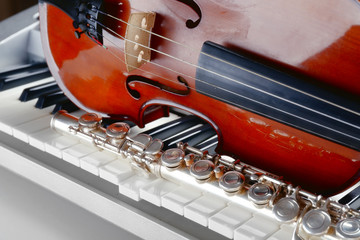 Musical instruments close up