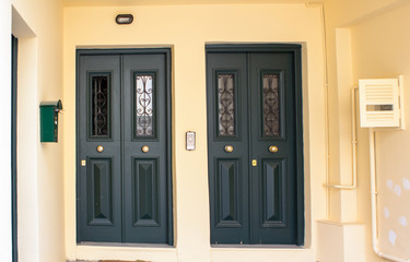 Obraz na płótnie Canvas Two doors in the building