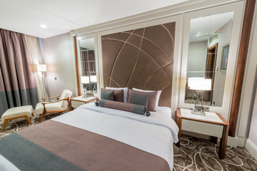 Hotel room with modern interior