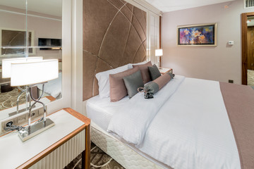 Hotel room with modern interior