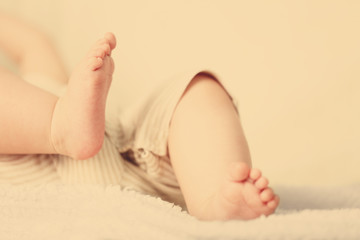 Baby legs, closeup