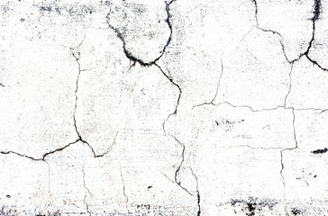 cracked concrete old while wall background