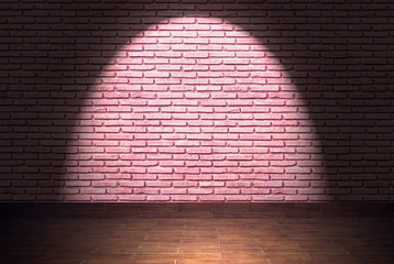  room with brick wall